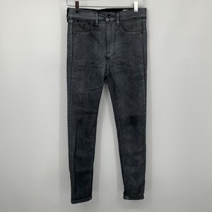 Rag & Bone high rise skinny ankle jeans stretch gunmetal gray women 28